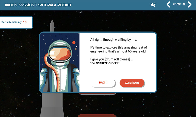 Saturn V Rocket screenshot SmartBuilder elearning